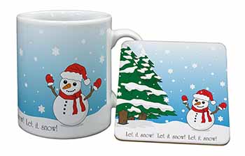 Snow Man Mug and Coaster Set