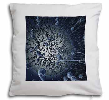 Racing Sperms-No Condoms Needed! Soft White Velvet Feel Scatter Cushion