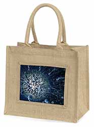 Racing Sperms-No Condoms Needed! Natural/Beige Jute Large Shopping Bag