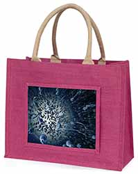 Racing Sperms-No Condoms Needed! Large Pink Jute Shopping Bag