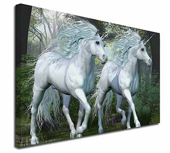 White Unicorns Canvas X-Large 30"x20" Wall Art Print