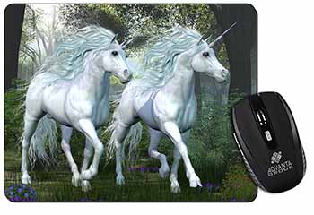 White Unicorns Computer Mouse Mat