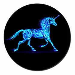 Blue Fire Unicorn Print Fridge Magnet Printed Full Colour