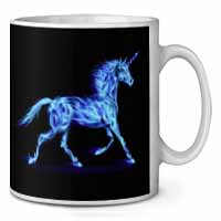 Blue Fire Unicorn Print Ceramic 10oz Coffee Mug/Tea Cup