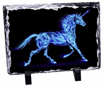 Blue Fire Unicorn Print, Stunning Photo Slate