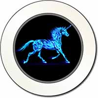 Blue Fire Unicorn Print Car or Van Permit Holder/Tax Disc Holder