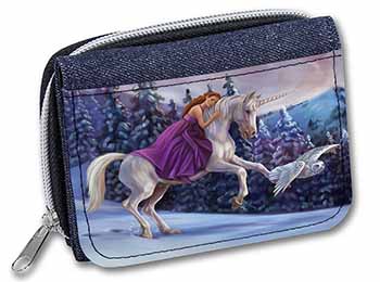 Unicorn, Owl & Fairy Unisex Denim Purse Wallet