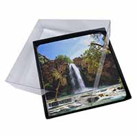 4x Waterfall Picture Table Coasters Set in Gift Box