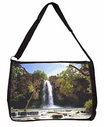 Waterfall Large Black Laptop Shoulder Bag School/College