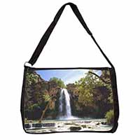 Waterfall Large Black Laptop Shoulder Bag School/College