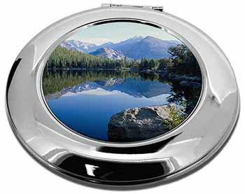 Tranquil Lake Make-Up Round Compact Mirror
