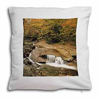 Autumn Waterfall Soft White Velvet Feel Scatter Cushion