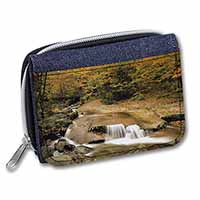 Autumn Waterfall Unisex Denim Purse Wallet