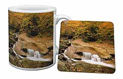 Autumn Waterfall Mug and Coaster Set