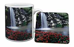 Tranquil Waterfall Mug and Coaster Set