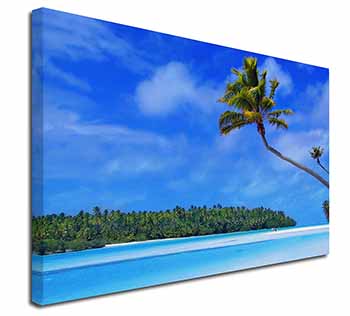 Tropical Paradise Beach Canvas X-Large 30"x20" Wall Art Print