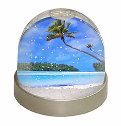 Tropical Paradise Beach Snow Globe Photo Waterball