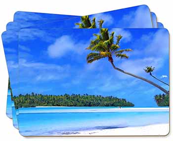 Tropical Paradise Beach Picture Placemats in Gift Box