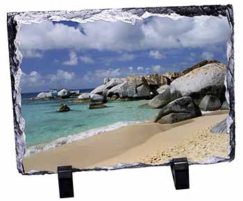 Tropical Seychelles Beach, Stunning Photo Slate