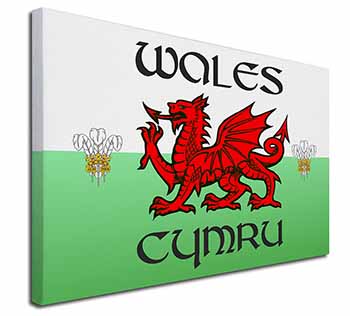 Wales Cymru Welsh Gift Canvas X-Large 30"x20" Wall Art Print