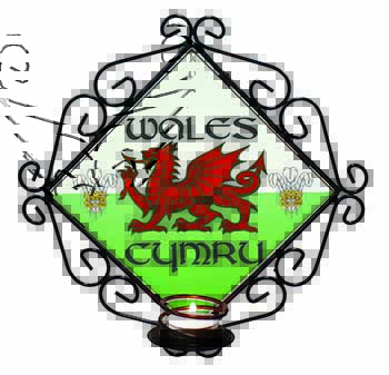 Wales Cymru Welsh Gift Wrought Iron Wall Art Candle Holder