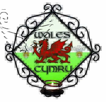 Wales Cymru Welsh Gift Wrought Iron Wall Art Candle Holder