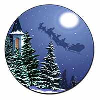 Christmas Eve Santa on Sleigh Fridge Magnet Printed Full Colour