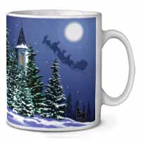 Christmas Eve Santa on Sleigh Ceramic 10oz Coffee Mug/Tea Cup