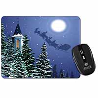 Christmas Eve Santa on Sleigh Computer Mouse Mat