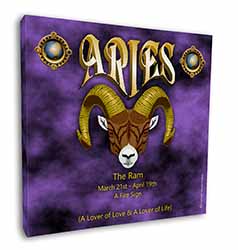 Aries Astrology Star Sign Birthday Gift Square Canvas 12"x12" Wall Art Picture P