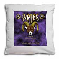 Aries Astrology Star Sign Birthday Gift Soft White Velvet Feel Scatter Cushion