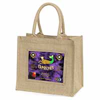 Capricorn Star Sign Birthday Gift Natural/Beige Jute Large Shopping Bag