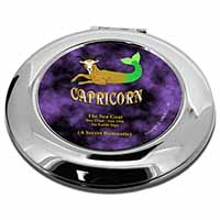 Capricorn Star Sign Birthday Gift Make-Up Round Compact Mirror