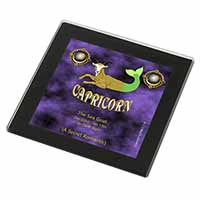 Capricorn Star Sign Birthday Gift Black Rim High Quality Glass Coaster