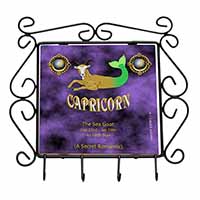 Capricorn Star Sign Birthday Gift Wrought Iron Key Holder Hooks