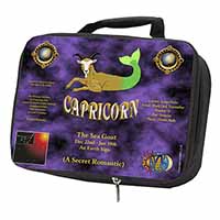 Capricorn Star Sign Birthday Gift Black Insulated School Lunch Box/Picnic Bag