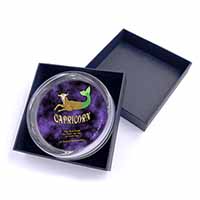 Capricorn Star Sign Birthday Gift Glass Paperweight in Gift Box