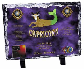 Capricorn Star Sign Birthday Gift, Stunning Photo Slate