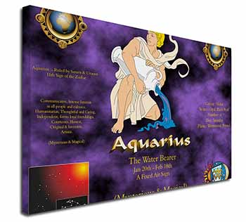 Aquarius Star Sign Birthday Gift Canvas X-Large 30"x20" Wall Art Print