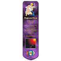 Aquarius Star Sign Birthday Gift Bookmark, Book mark, Printed full colour