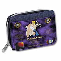 Aquarius Star Sign Birthday Gift Unisex Denim Purse Wallet