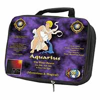 Aquarius Star Sign Birthday Gift Black Insulated School Lunch Box/Picnic Bag