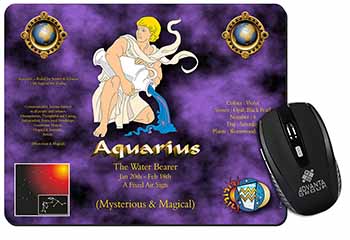 Aquarius Star Sign Birthday Gift Computer Mouse Mat