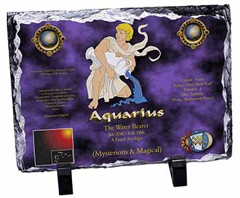 Aquarius Star Sign Birthday Gift, Stunning Photo Slate