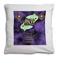 Pisces Star Sign Birthday Gift Soft White Velvet Feel Scatter Cushion