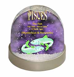 Pisces Star Sign Birthday Gift Snow Globe Photo Waterball