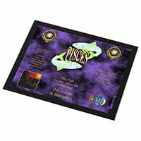 Pisces Star Sign Birthday Gift Black Rim High Quality Glass Placemat