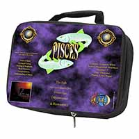 Pisces Star Sign Birthday Gift Black Insulated School Lunch Box/Picnic Bag