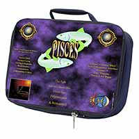 Pisces Star Sign Birthday Gift Navy Insulated School Lunch Box/Picnic Bag