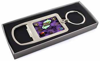 Pisces Star Sign Birthday Gift Chrome Metal Bottle Opener Keyring in Box